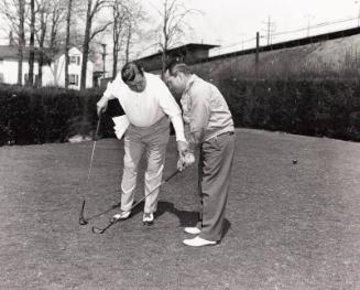 Babe Ruth Teaching Golf photograph, 1940 April 11