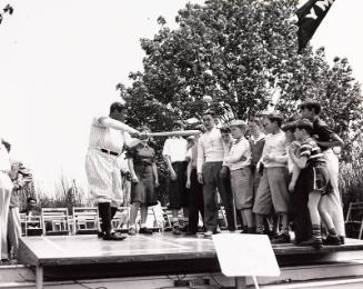 Babe Ruth at World's Fair Court of Sport photograph, 1939 May 31
