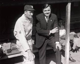 Babe Ruth and Walter Johnson photograph, 1925 October 07