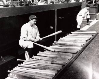 Babe Ruth Choosing a Bat photograph, between 1920 and 1934