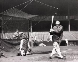 Babe Ruth Batting photograph, 1932 August 27