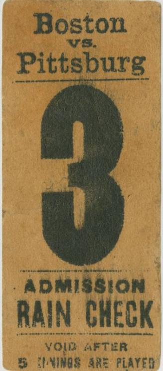 World Series ticket, 1903