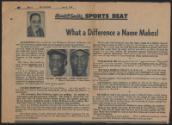 Sports Beat and Change of Pace newspaper columns, 1961 June 03