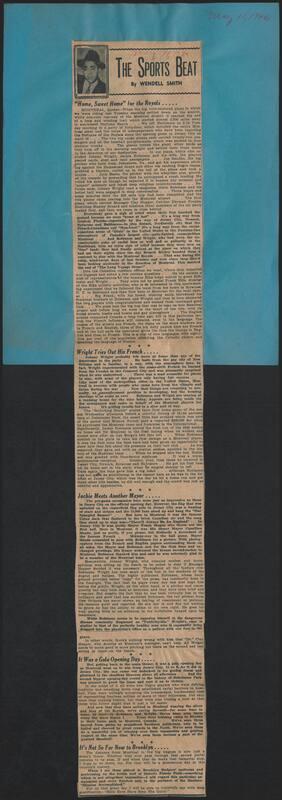 The Sports Beat newspaper column, 1946 May 11