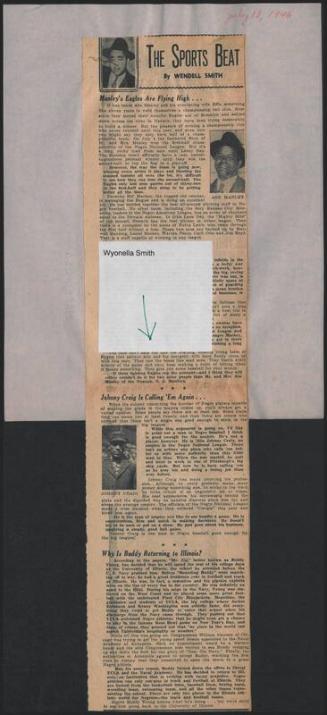 Sports Beat newspaper column, 1946 July 13