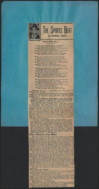 The Sports Beat newspaper column, 1946 August 17