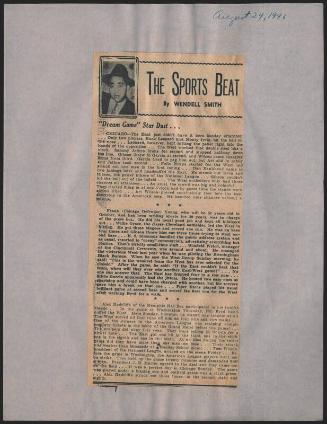 The Sports Beat newspaper column, 1946 August 24