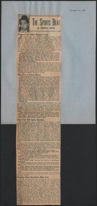 The Sports Beat newspaper column, 1946 November 23
