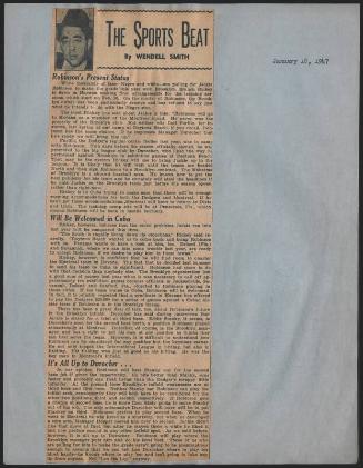 The Sports Beat newspaper column, 1947 January 18