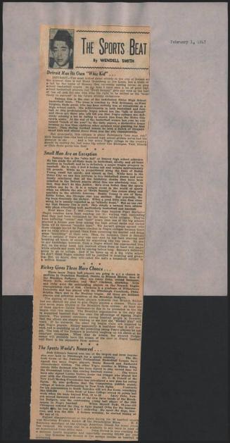 The Sports Beat newspaper column, 1947 February 01
