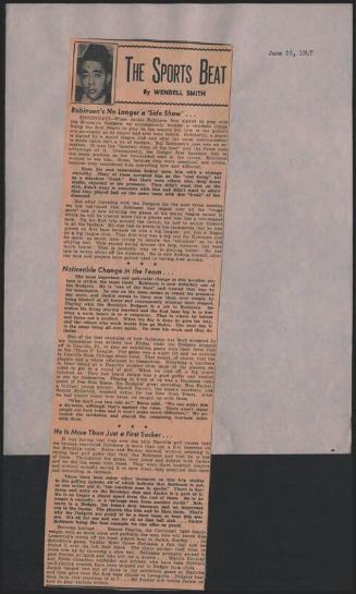 The Sports Beat newspaper column, 1947 June 14