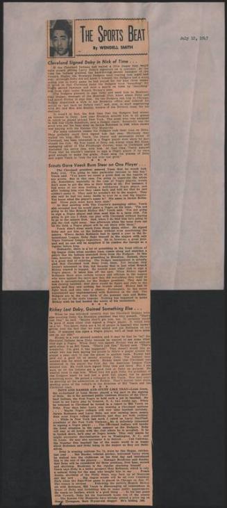 The Sports Beat newspaper column, 1947 July 12