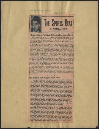 Sports Beat newspaper column, 1947 July 29