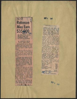 The Sports Beat newspaper column, 1947 October 04