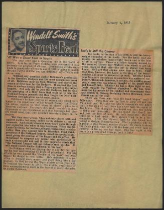 Sports Beat newspaper column, 1948 January 03
