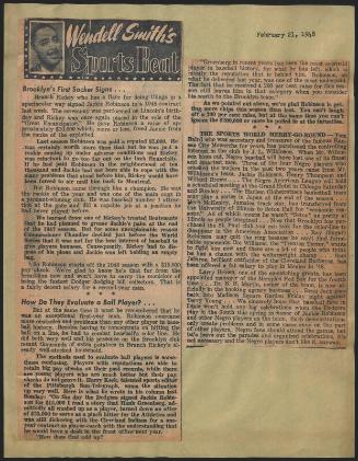 Sports Beat newspaper column, 1948 February 21