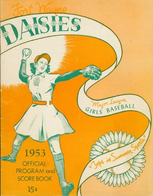 Fort Wayne Daisies program and score book, 1953