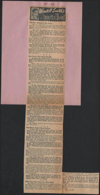 Sports Beat newspaper column, 1949 September 03