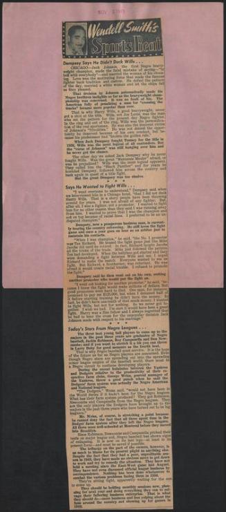 Sports Beat newspaper column, 1949 November 05