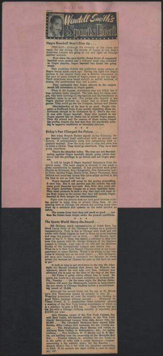 Sports Beat newspaper column, 1950 February 13