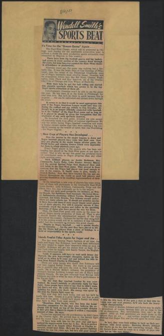 Sports Beat newspaper column, 1951 August 11