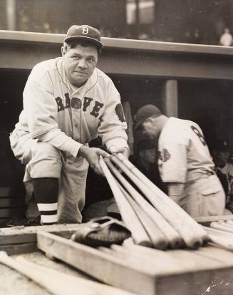 Babe Ruth Choosing Bat photograph, 1935