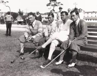 Babe Ruth and Group Golfing photograph, 1930 January