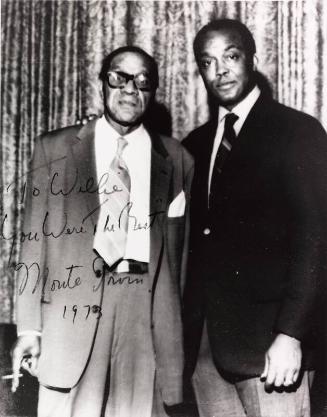 Willie Wells and Monte Irvin photograph, circa 1973