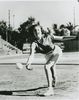 Dottie Collins Pitching photograph, 1938