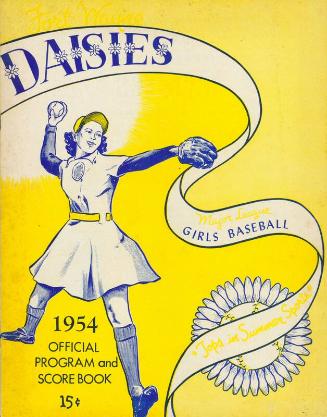 Fort Wayne Daisies program and score book, 1954