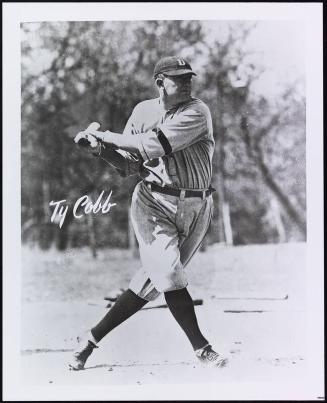 Ty Cobb Batting photograph, between 1918 and 1920