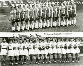 Springfield Sallies and Chicago Colleens Teams photograph, 1949 July