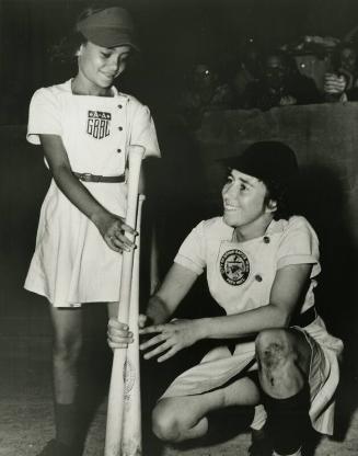 Alma Ziegler and Cuban Bat Girl at Spring Training photograph, 1947