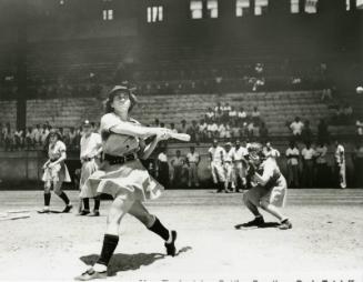 Alma Ziegler Batting at Spring Training in Cuba photograph, 1947