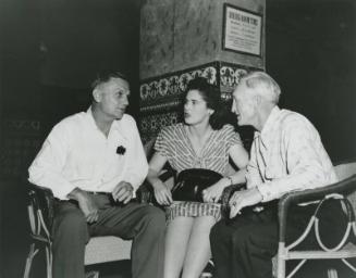 Max Carey, Dottie Hunter, and Johnny Rawlings photograph, 1944