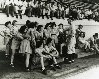 John Rawlings and the Grand Rapids Chicks photograph, 1947