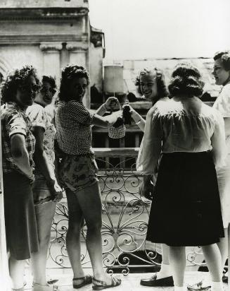 Women Baseball Players in Cuba photograph, 1947