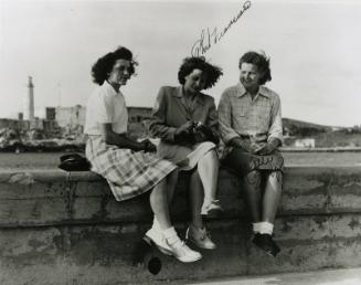 Jerre DeNoble, Philomena Gianfrancisco, and Mildred Earp photograph, 1947
