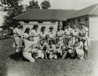 All-American Girls Professional Baseball League Players at Pre-Season Training photograph, 1944