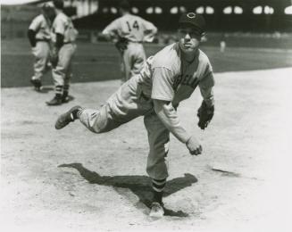 Bob Feller Pitching photograph, between 1939 and 1941