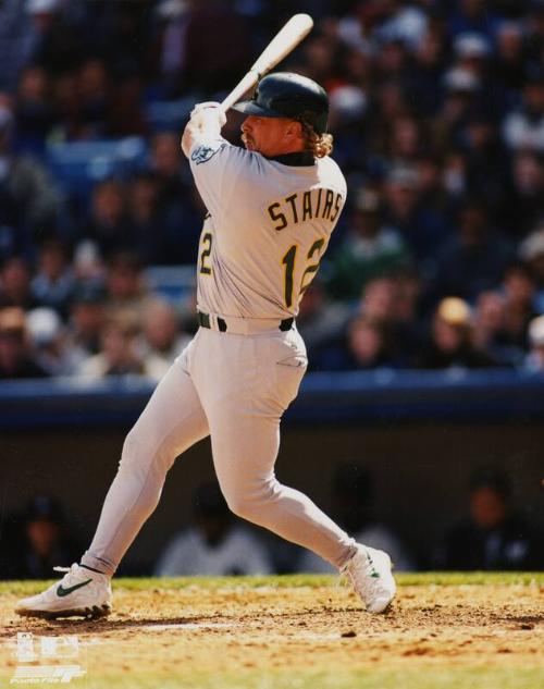 Matt Stairs Batting photograph, between 1996 and 1998