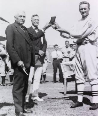 Walter Johnson Receiving an Award photograph, 1927