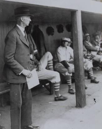 Connie Mack in a Dugout photograph, 1929 or 1930