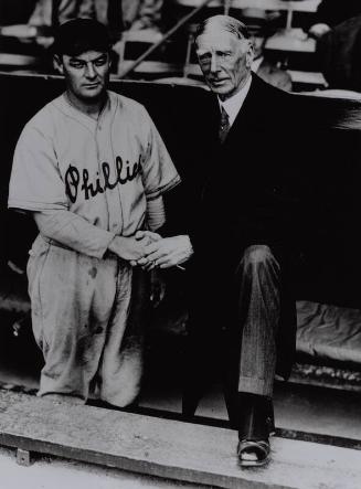 Connie Mack and Player photograph, 1933