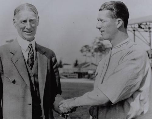 Connie Mack and Lefty Grove photograph, between 1928 and 1933