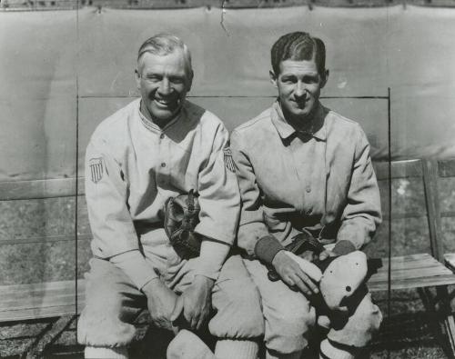 Tris Speaker and Bucky Harris photograph, between 1942 and 1947