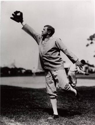 Babe Ruth Catching Baseball photograph, undated