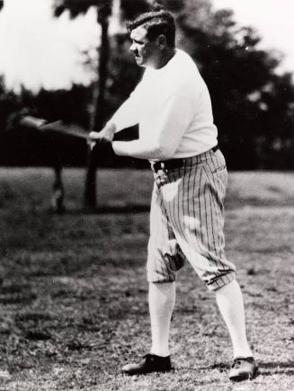 Babe Ruth Swinging Bat photograph, between 1920 and 1934