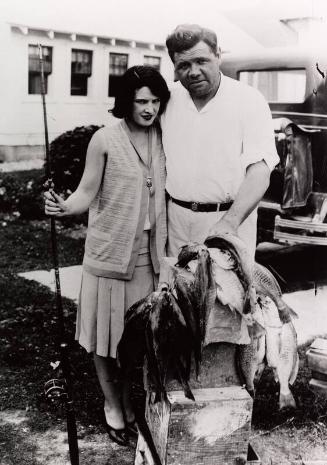 Babe and Claire Ruth Fishing photograph, undated
