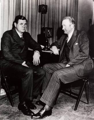 Babe Ruth with an Unidentified man photograph, undated